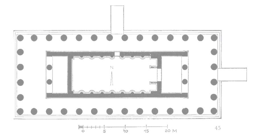 Planta del templo de Atenea Alea